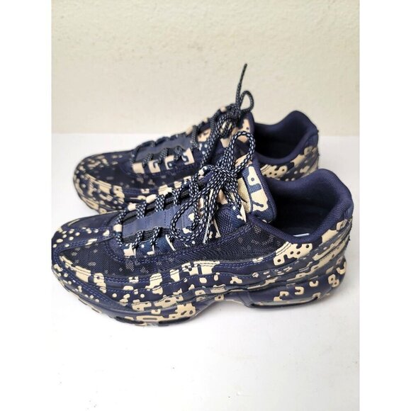 Nike Air Max 95 x can Men's Digi Camo Navy obsidian Blue Sneakers  Size 7 - Picture 4 of 11
